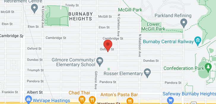 map of 4140 OXFORD STREET